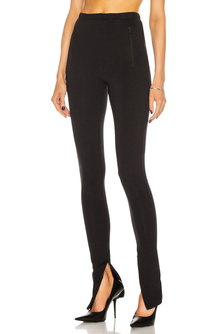 Women WARDROBE.NYC Pants | Side Zip Legging Black