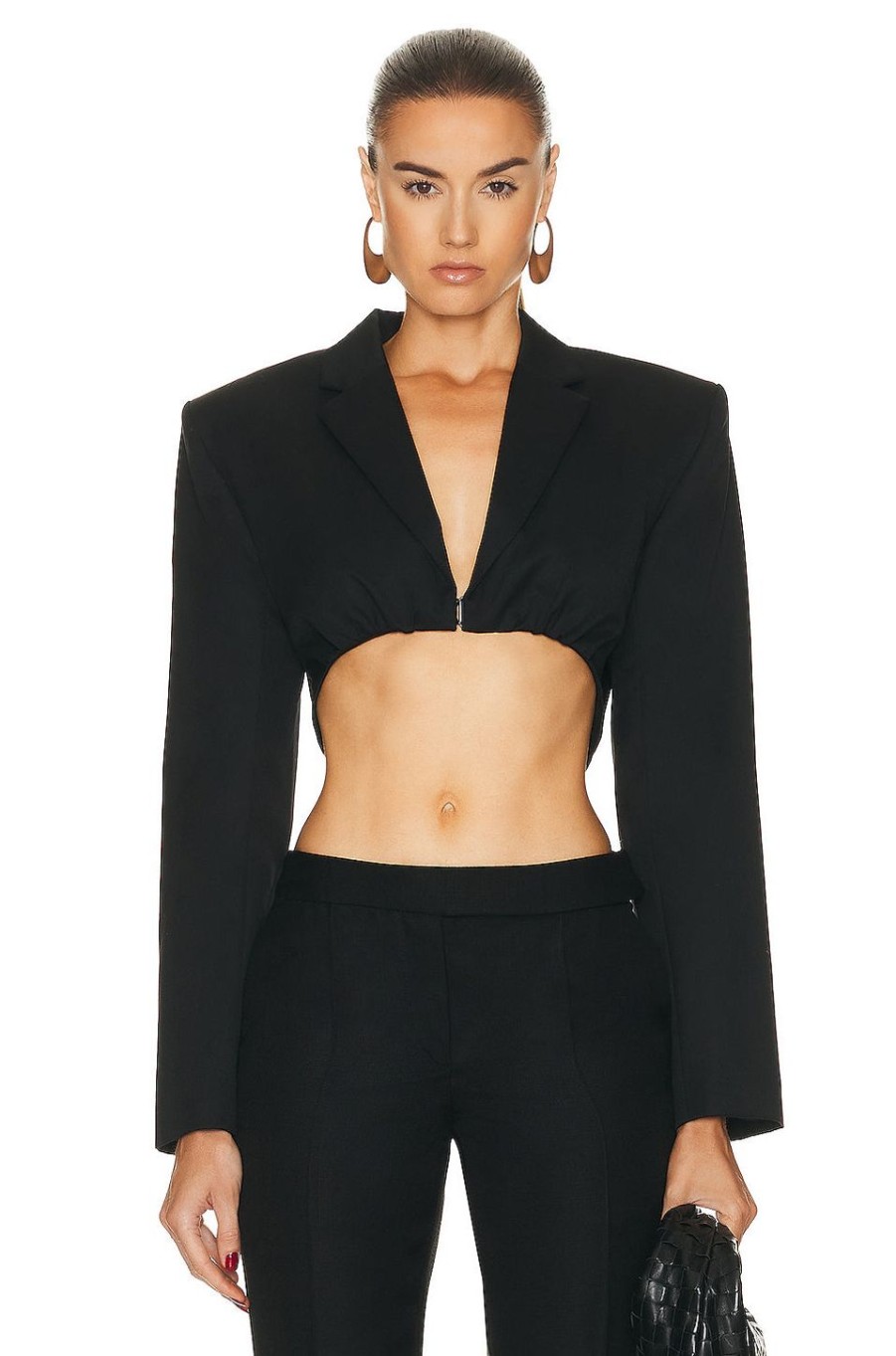 Women Christopher Esber Jackets & Coats | Scylla Crop Blazer Black