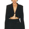 Women JACQUEMUS Jackets & Coats | La Veste Croissant Top Black