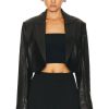 Women The Sei Jackets & Coats | Leather Crop Blazer Black