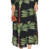 Women Johanna Ortiz Skirts | Tribal Tropical Wrap Skirt Cuba Black & Green