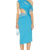 Women Christopher Esber Dresses | Magnetica Asymmetric Dress Dolphin Blue