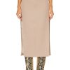 Women THE ATTICO Skirts | Straight Midi Skirt Beige