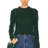 Women Enza Costa Sweaters & Knits | Pure Cashmere Crew Sweater Malachite