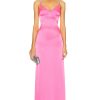 Women David Koma Dresses | Crystal Straps Cami Gown Pink & Silver