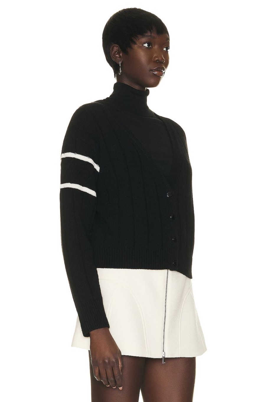 Women Moncler Sweaters & Knits | Knit Cardigan Black & White