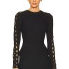 Women ALAÏA Sweaters & Knits | Openwork Top Noir