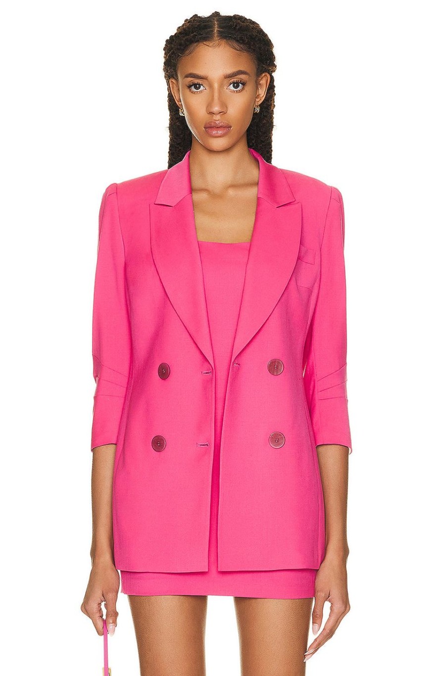 Women Zeynep Arcay Jackets & Coats | Wrap Blazer Fuchsia