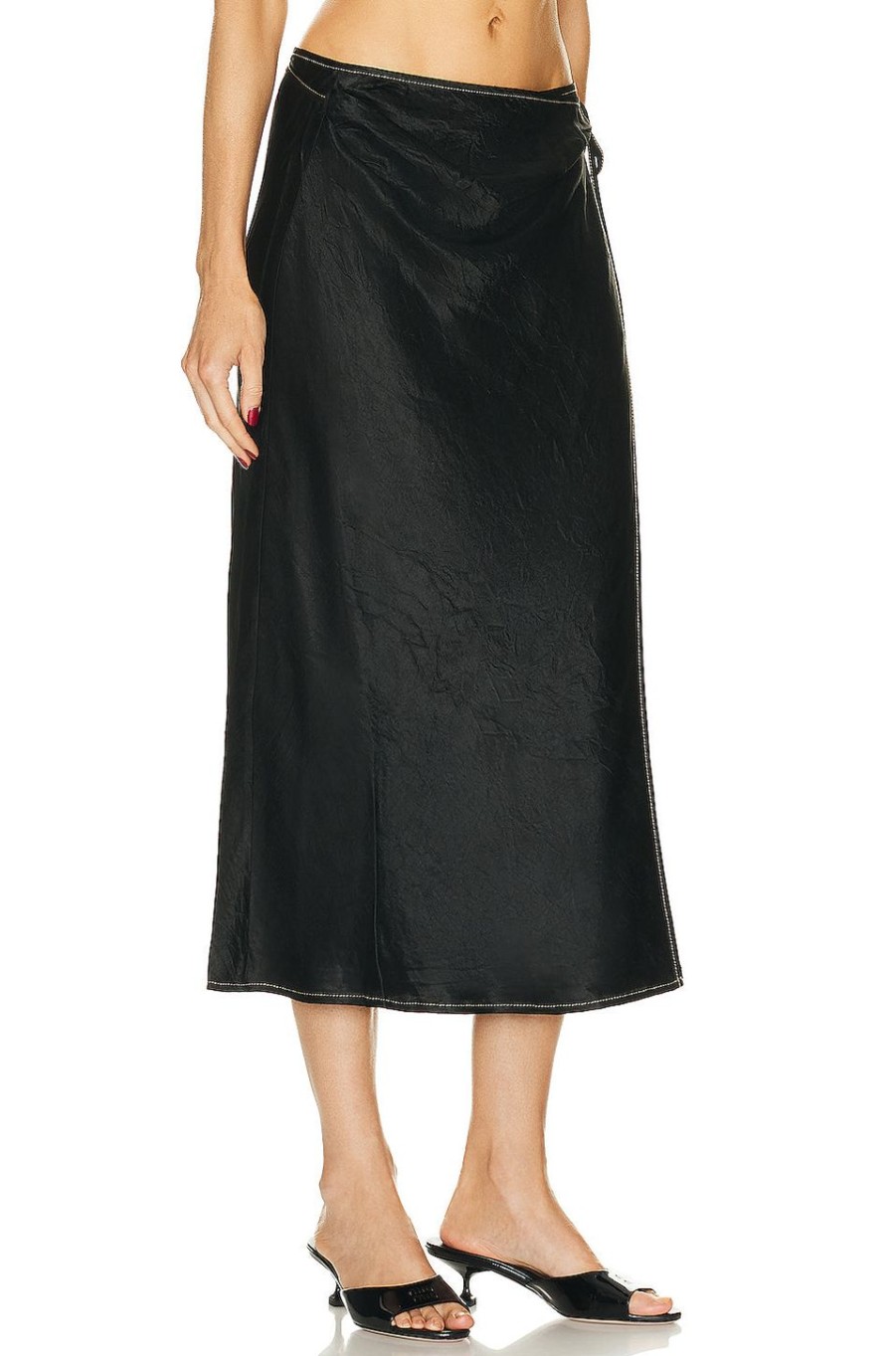 Women Acne Studios Skirts | Bias Cut Skirt Black