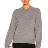 Women Acne Studios Sweaters & Knits | Kunro Face V Neck Sweater Grey Melange