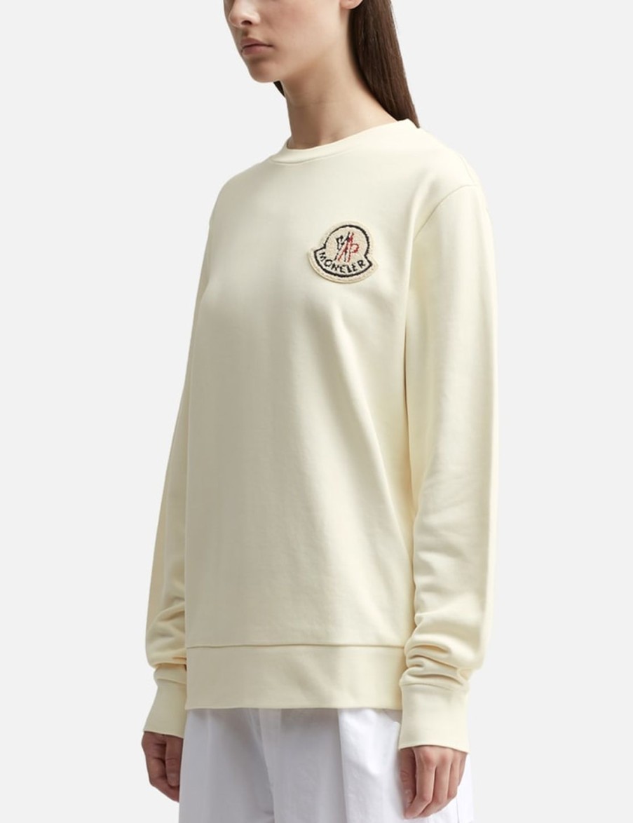 Women Moncler Sweaters & Knits | Logo Sweatshirt White