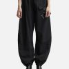 Women JW Anderson Pants | Anchor Logo Embroidered Twisted Joggers Black