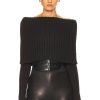 Women ALAÏA Tops | Detroit Off The Shoulder Sweater Noir