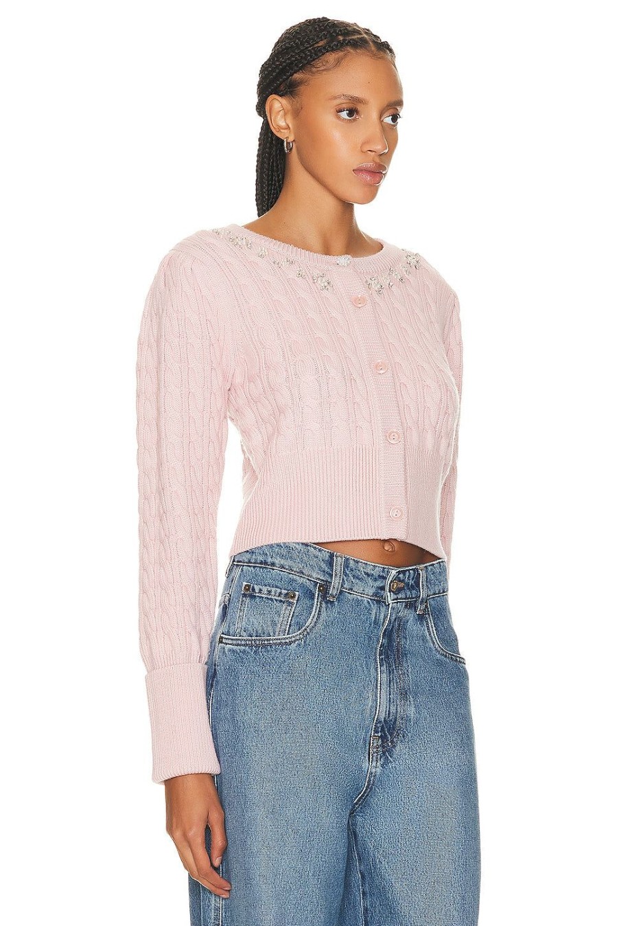 Women LoveShackFancy Sweaters & Knits | Rumi Cardigan Rose Dust