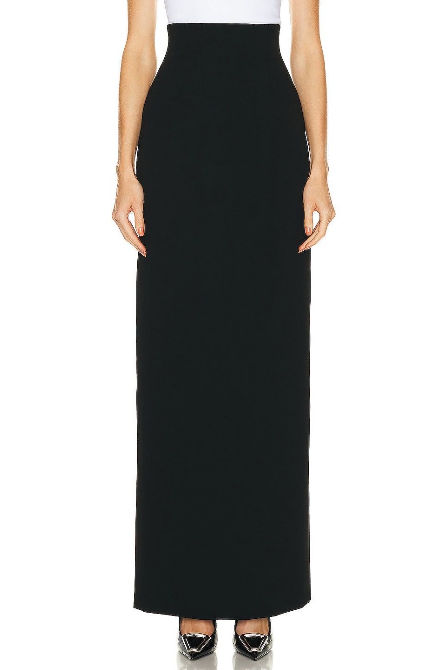 Women Ferragamo Skirts | Corset Long Skirt Nero