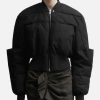 Women Rick Owens Jackets & Coats | Girdered Bomber Cropped Black