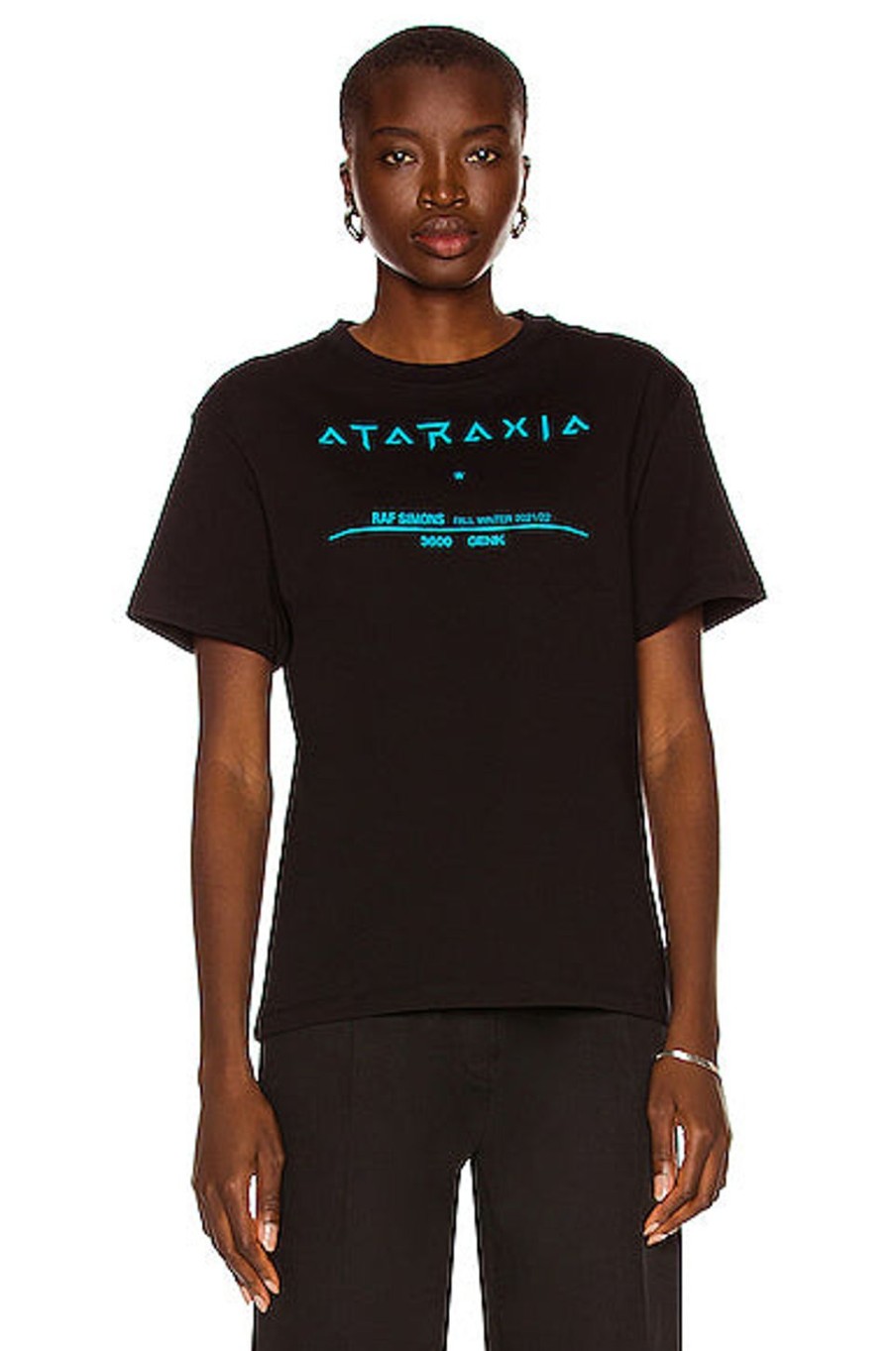 Women Raf Simons Tops | Regular Fit Ataraxia Tour T-Shirt Black