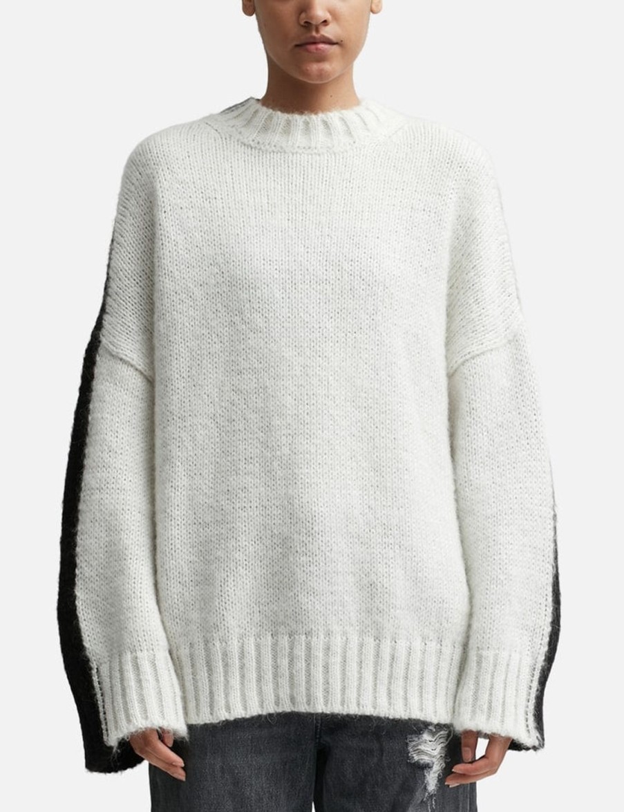 Women JW Anderson Sweaters & Knits | Colour Block Crewneck Jumper Multicolor