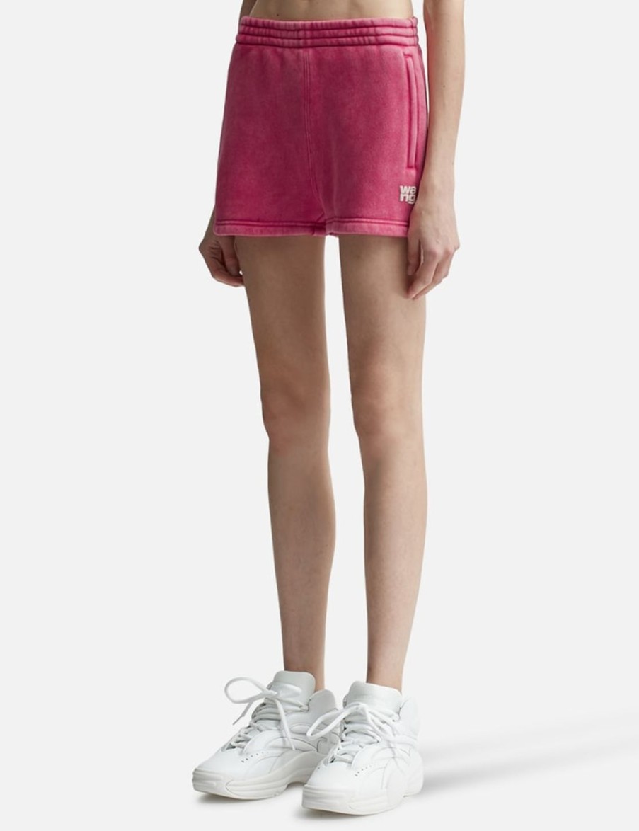 Women T By Alexander Wang Shorts | Essential Terry Sweatshorts Red