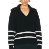 Women Moncler Sweaters & Knits | Long Sleeve Polo Sweater Black