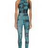 Women Alex Perry Jumpsuits & Rompers | Clay Turtleneck Catsuit Moss & Black Print