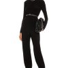 Women Norma Kamali Jumpsuits & Rompers | Turtleneck Jog Jumpsuit Black