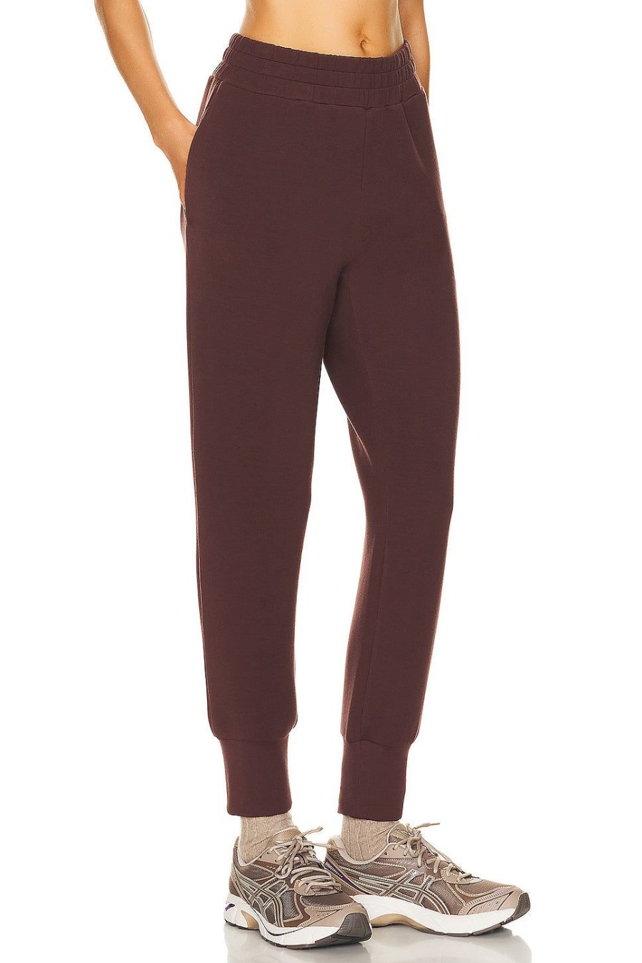 Women Varley Pants | The Slim Cuff 27.5 Pant Deep Mahogany