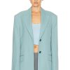 Women Acne Studios Jackets & Coats | Two Button Blazer Aqua Blue