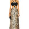 Women Roberto Cavalli Dresses | Cut Out Gown Naturale