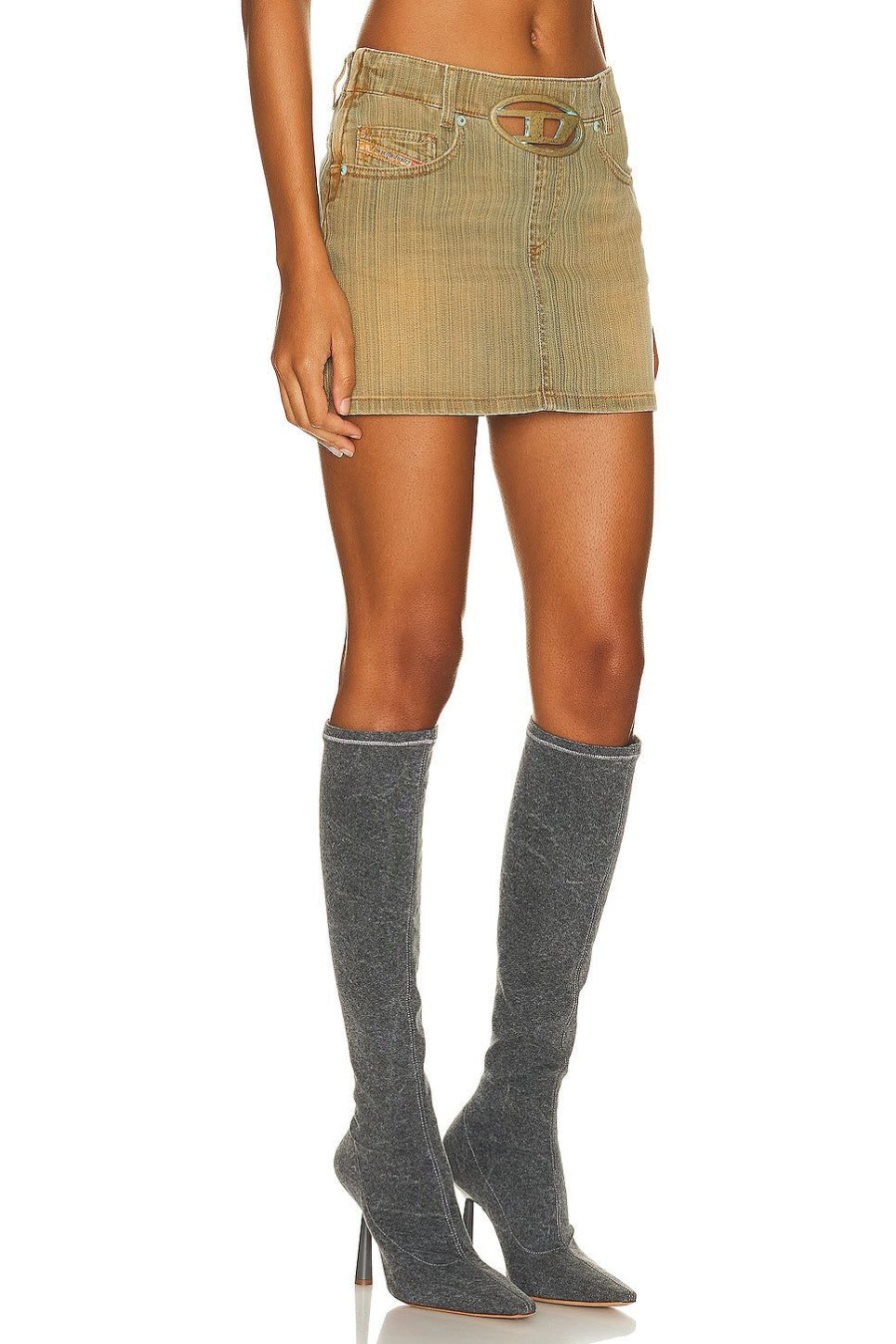 Women Diesel Skirts | Mini Skirt Green