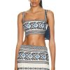 Women Johanna Ortiz Tops | River Breeze Crop Top Tropic Ecru & Blue