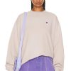 Women Acne Studios Sweaters & Knits | Crew Neck Sweatshirt Dusty Beige