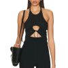 Women ALAÏA Tops | Gathered Tank Noir Alaia