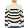 Women NILI LOTAN Sweaters & Knits | Gideon Sweater Ivory & Dark Navy Stripe