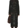 Women Acne Studios Dresses | Long Sleeve Dress Warm Charcoal Grey & Black