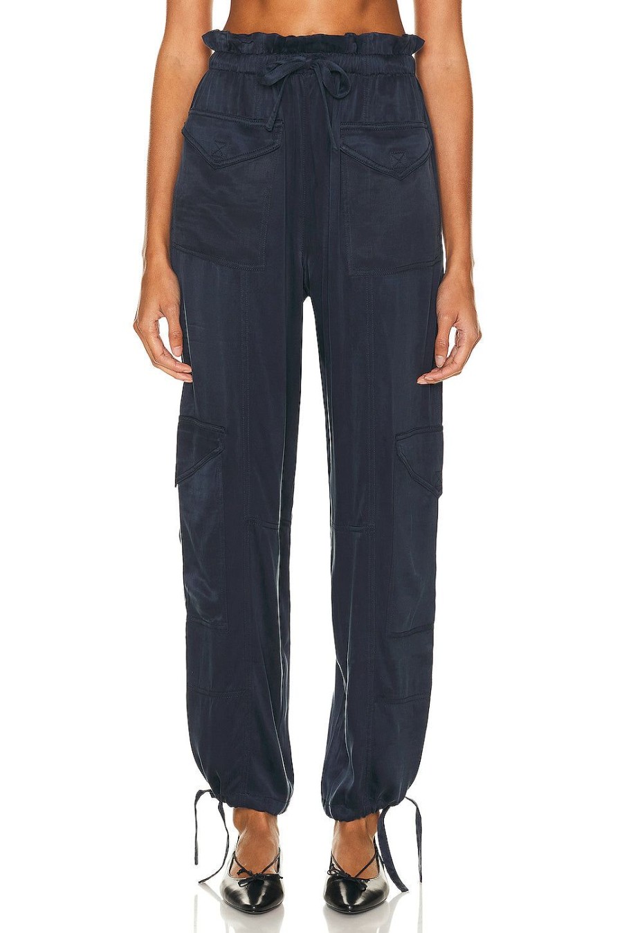 Women Ganni Pants | High Waisted Pant Sky Captain