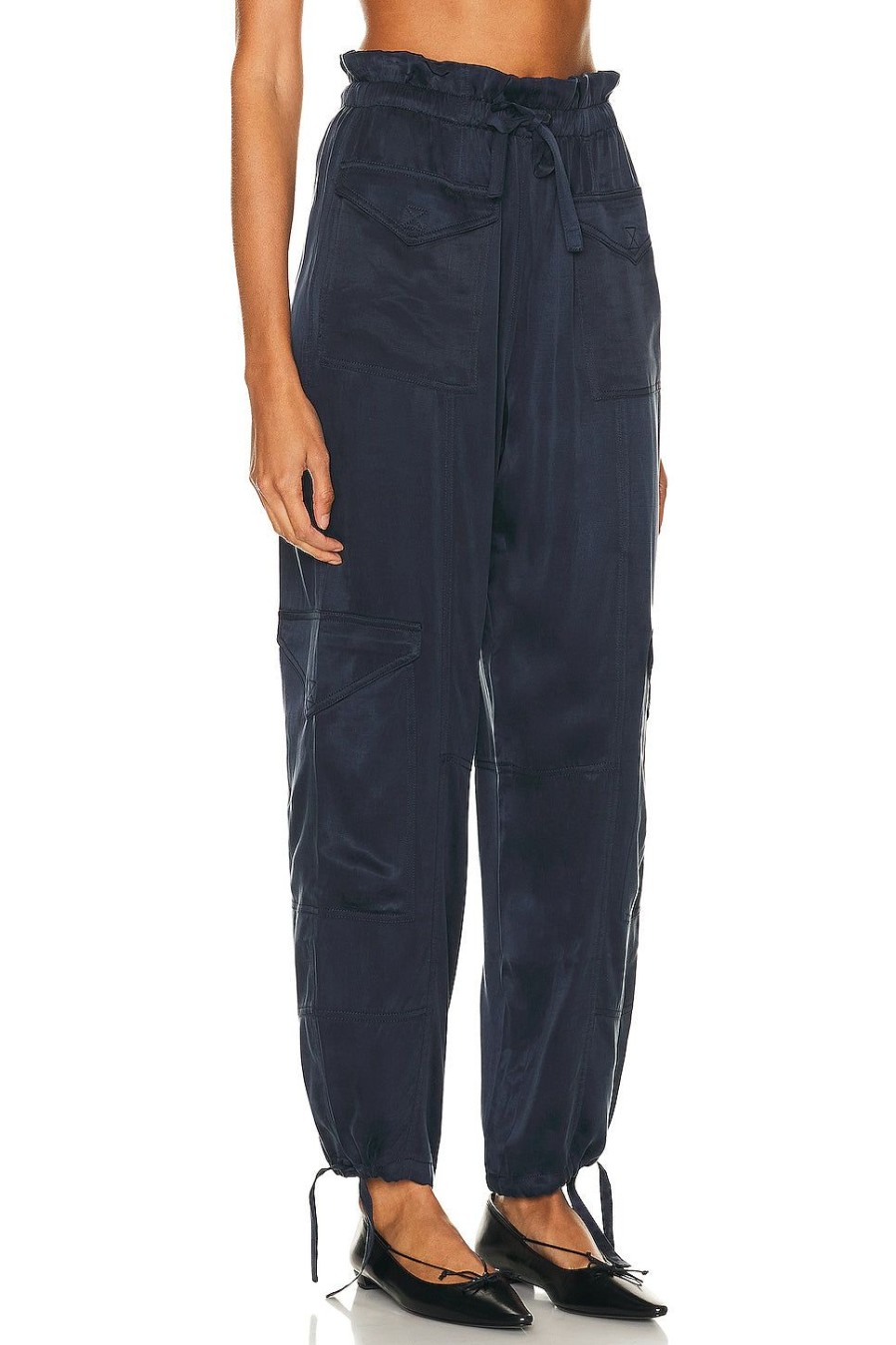 Women Ganni Pants | High Waisted Pant Sky Captain