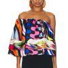 Women Emilio Pucci Tops | Off The Shoulder Top Multicolor