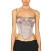 Women Miaou Tops | Deia Corset Silver