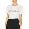 Women Saint Laurent Tops | Reverse Logo T-Shirt Naturel & Noir