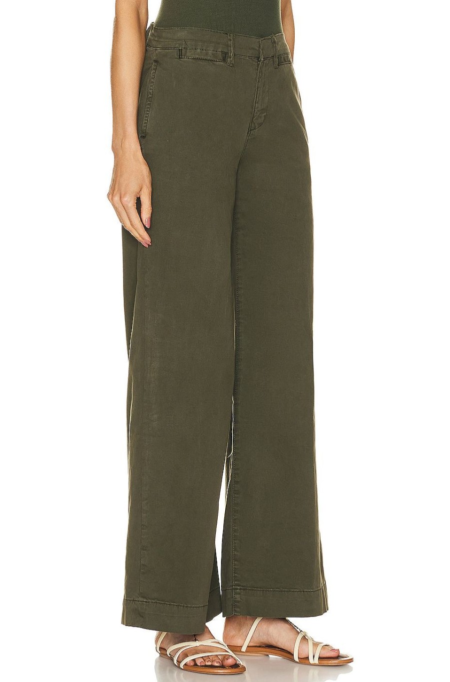 Women FRAME Pants | Wide Leg Tomboy Trouser Washed Fatigue