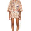 Women Zimmermann Jumpsuits & Rompers | August Panelled Playsuit Cream Floral