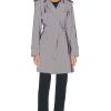 Women Norma Kamali Jackets & Coats | Double Breasted Trench Mini Grey