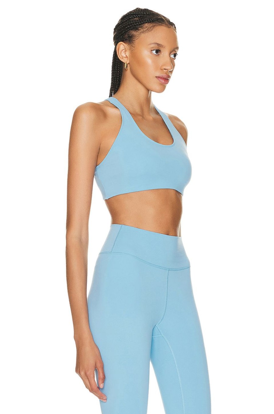 Women Sporty & Rich Activewear | Runner Sports Bra Atlantic & White