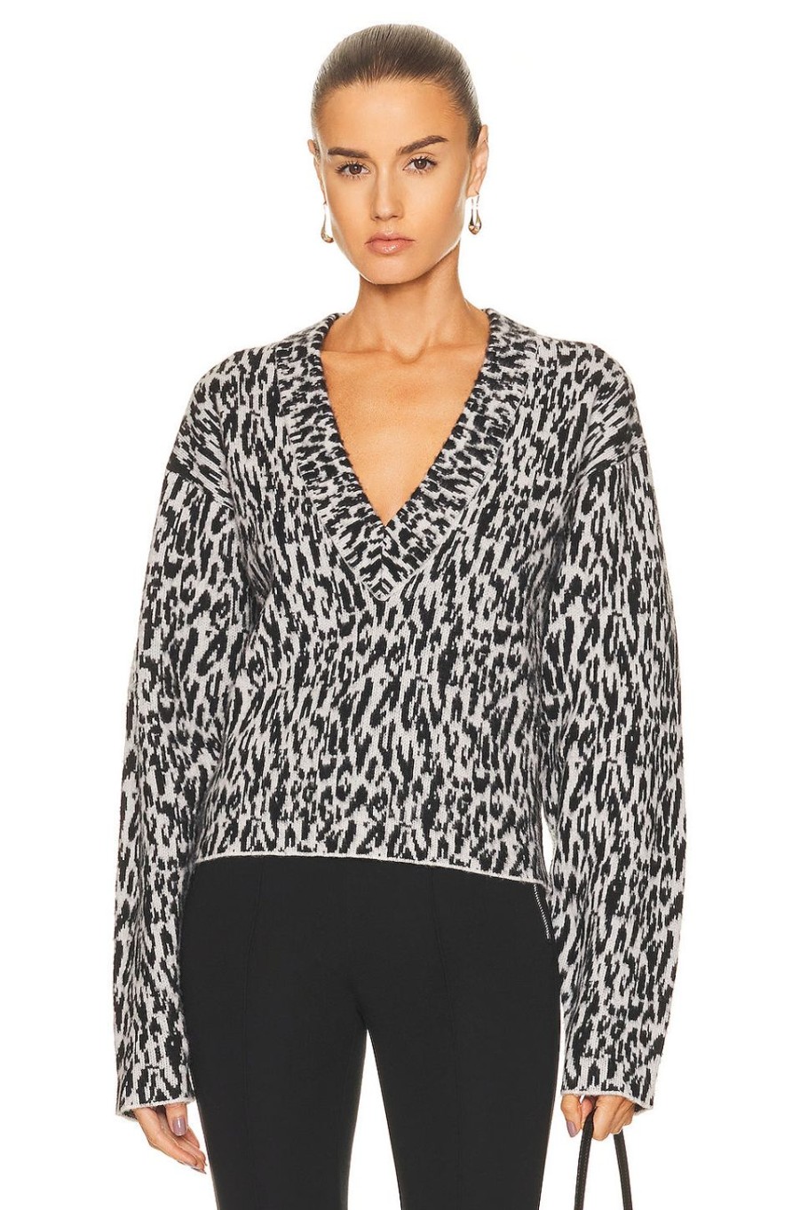 Women RtA Sweaters & Knits | Alba Sweater Snow Leopard