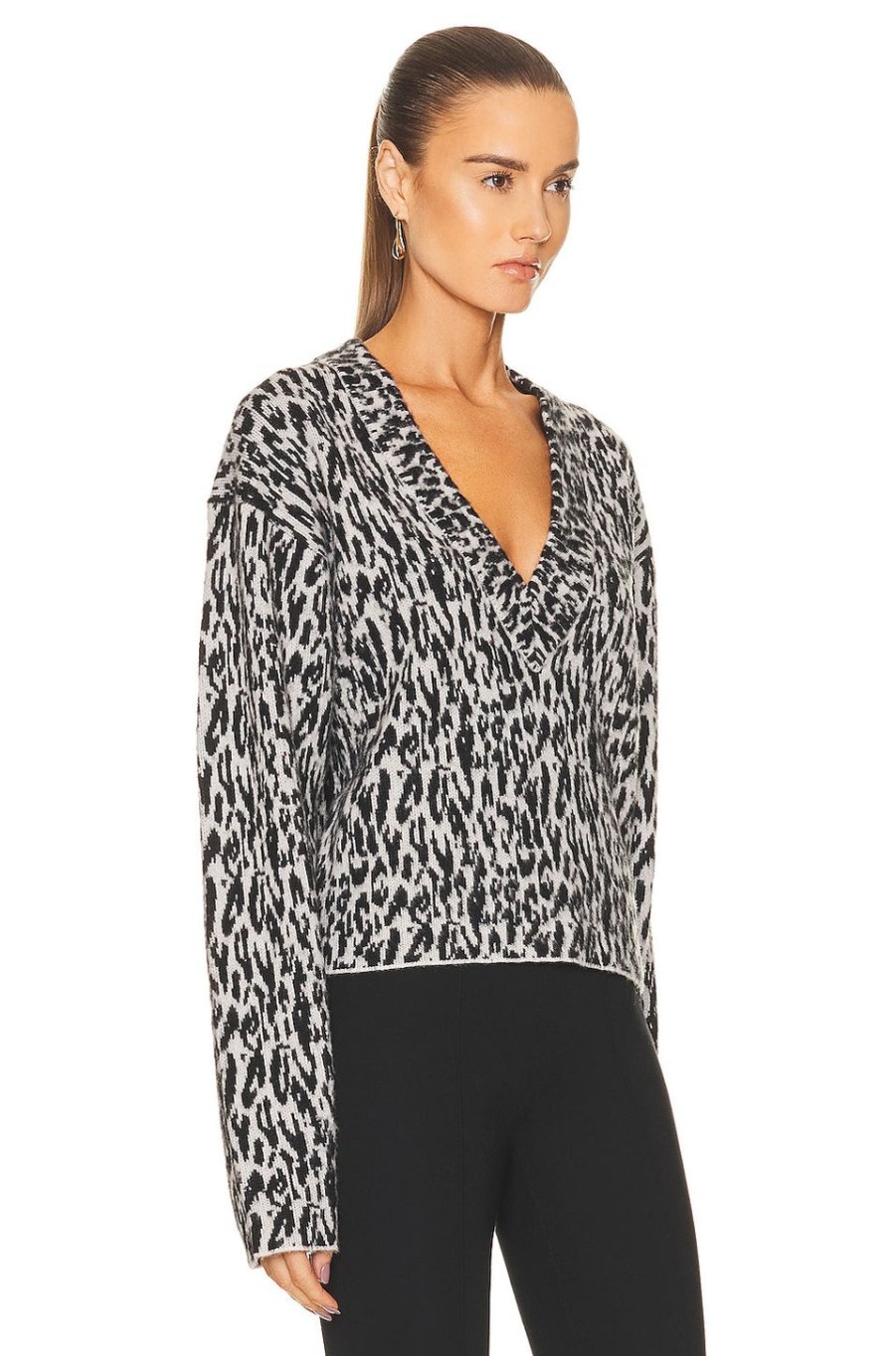 Women RtA Sweaters & Knits | Alba Sweater Snow Leopard