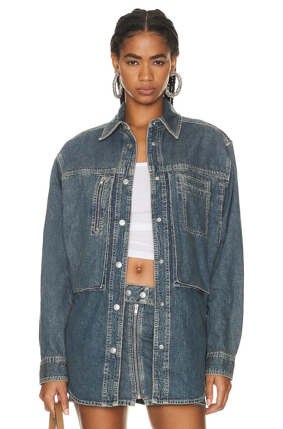 Women Isabel Marant Jackets & Coats | Pearl Denim Jacket Dark Blue