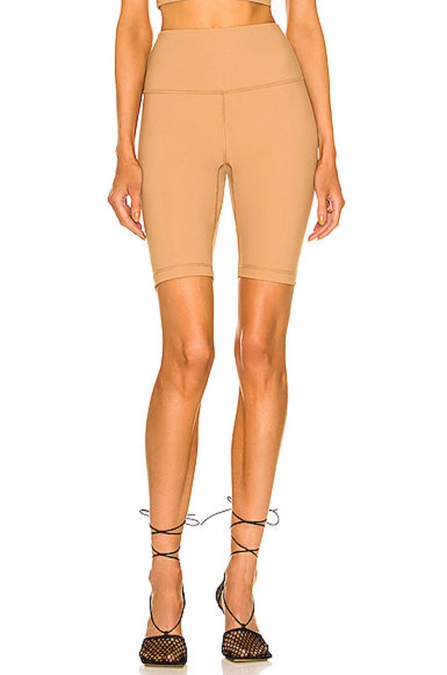 Women WARDROBE.NYC Shorts | Bike Short Camel