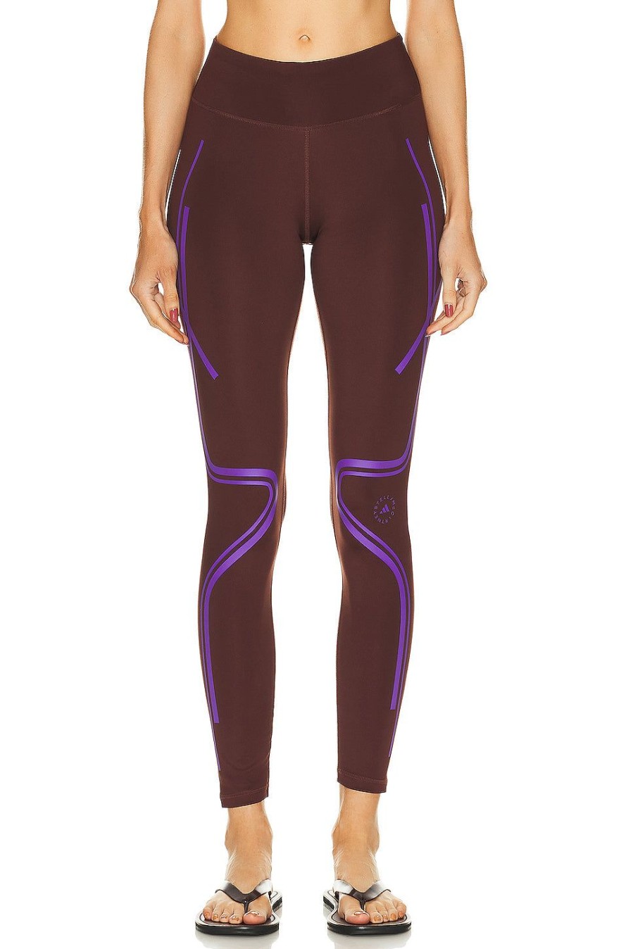 Women adidas by Stella McCartney Activewear | True Pace Running Legging Bitter Chocolate & Deep Lilac