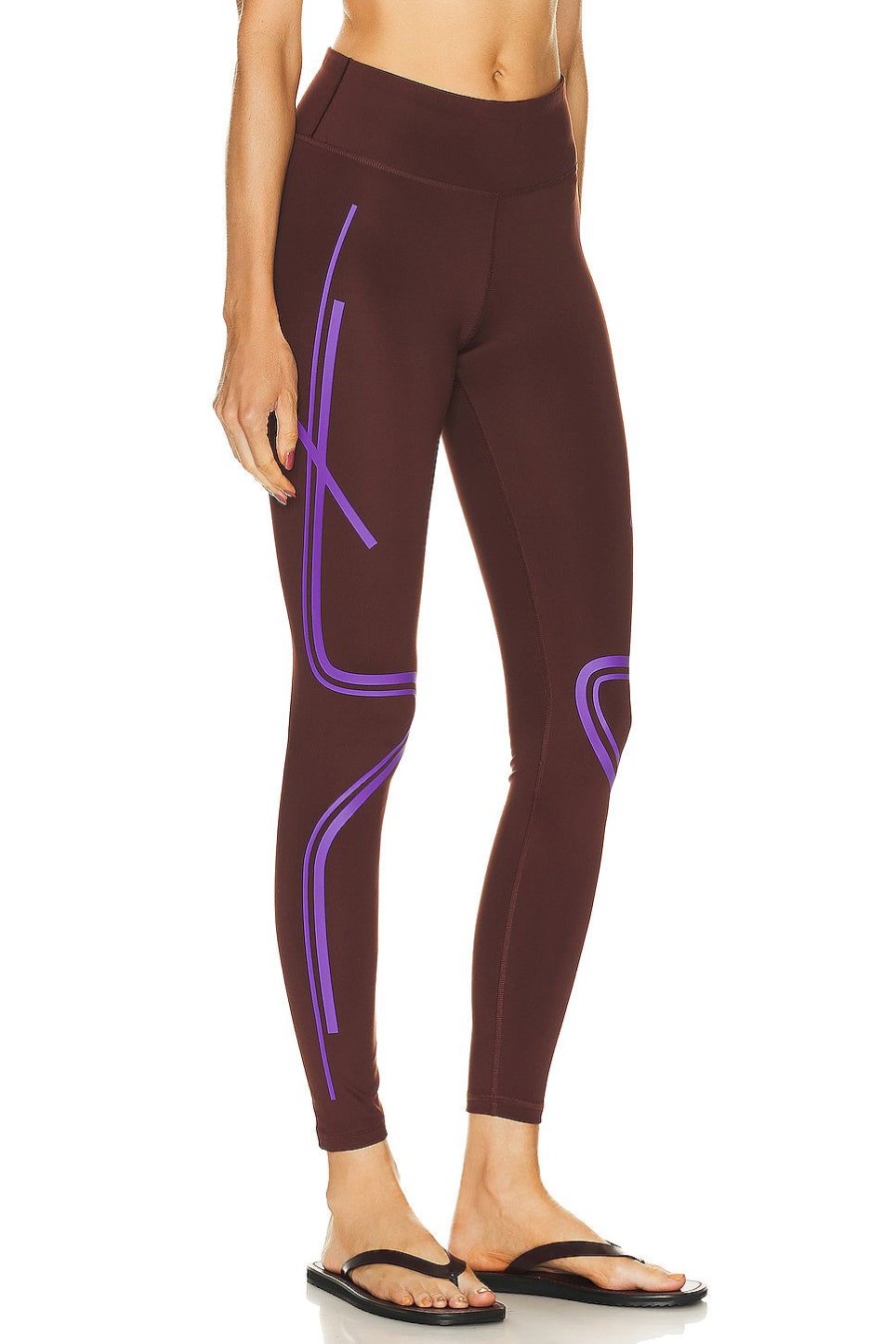 Women adidas by Stella McCartney Activewear | True Pace Running Legging Bitter Chocolate & Deep Lilac